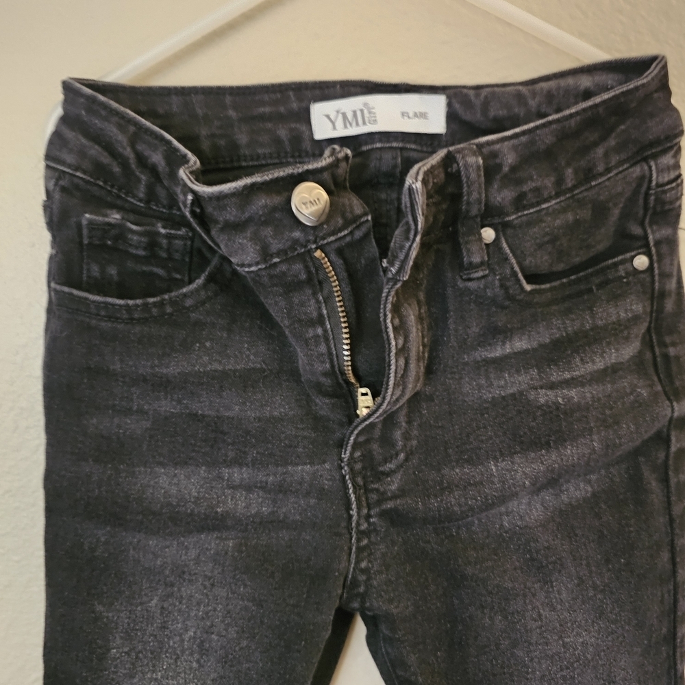 YMI Kids Black Flare Jeans - Picture 2 of 9
